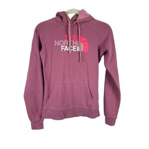 The North Face Half Dome Pullover Long-Sleeve Hoodie Women’s Pink XS Logo Pocket